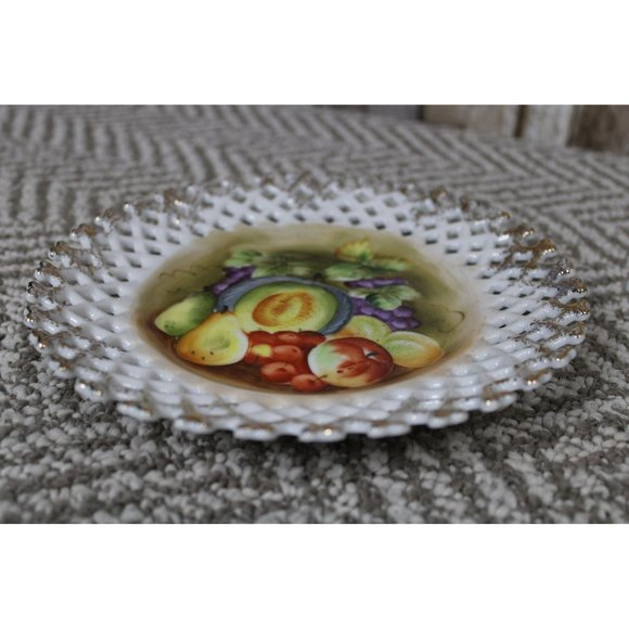 2 Decorative Porcelain Norcrest Japan Hand Painted Plates - Picture 3 of 9